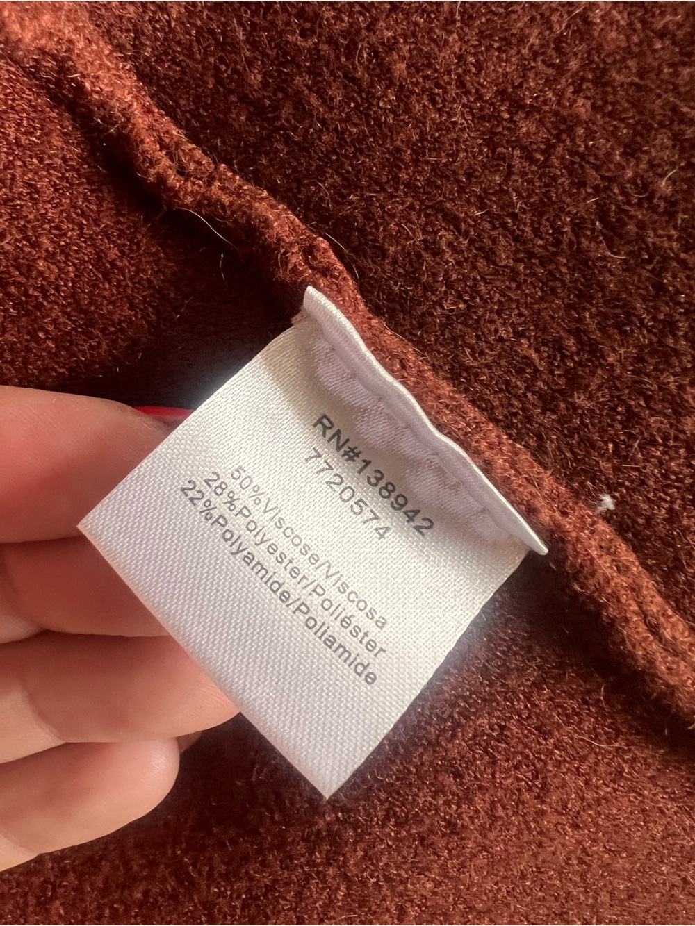 Twelfth Long Drape Cardigan - Rust - Picture 5 of 5